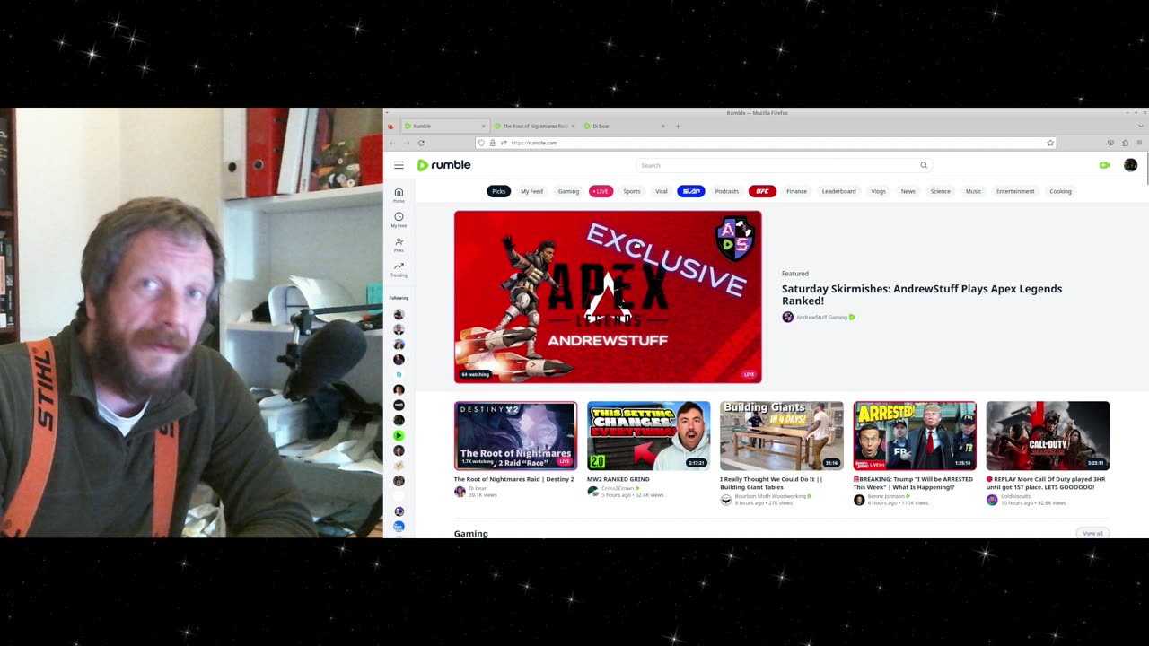 Being featured on Rumble? High live viewer numbers!