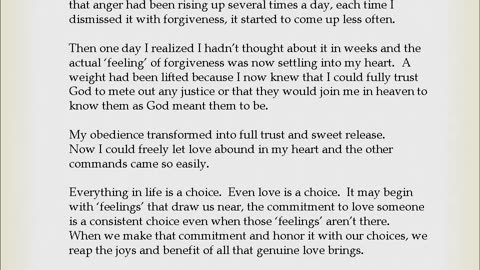 Forgiveness - The Why and the How