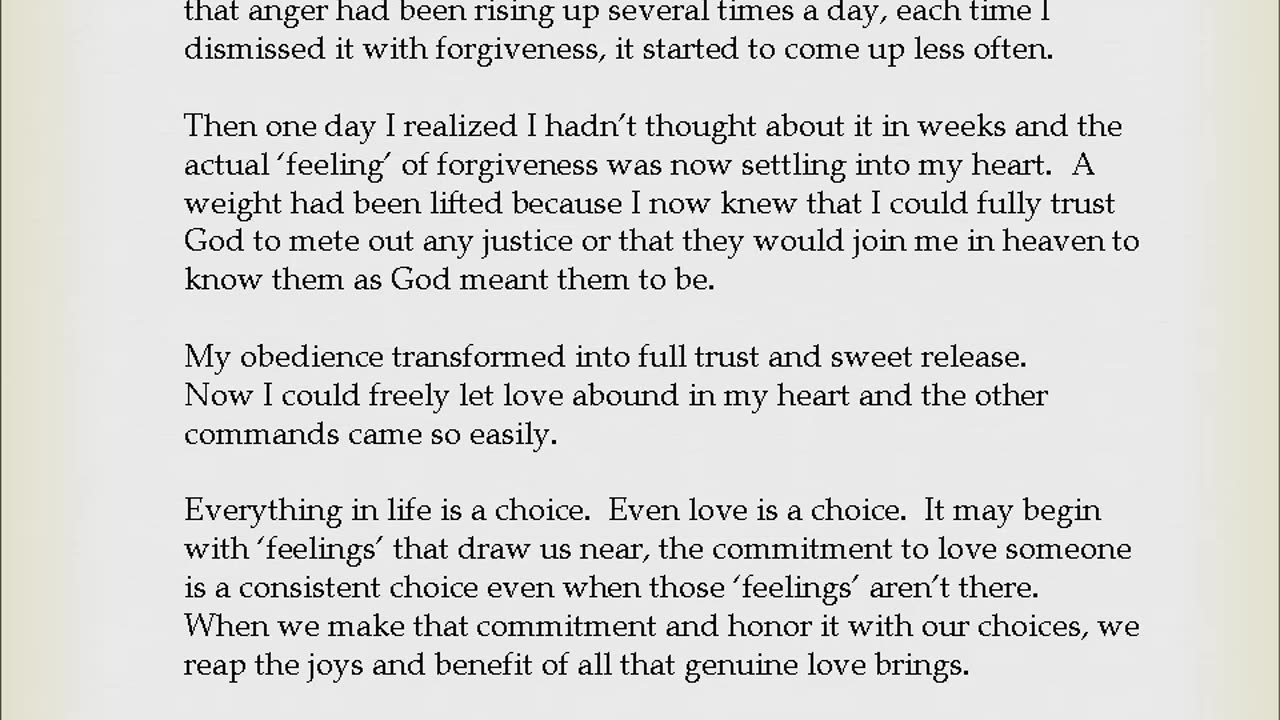 Forgiveness - The Why and the How