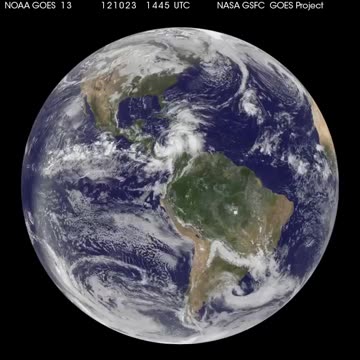 Satellite Sees Global View of Sandy's Life to Landfall
