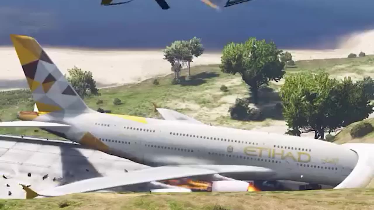 Airbus A380 aircraft engine fire, emergency landing