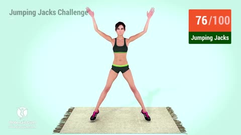 100 Jumping Jacks Challenge ( Cardio + Burn Calories + Lose Weight)