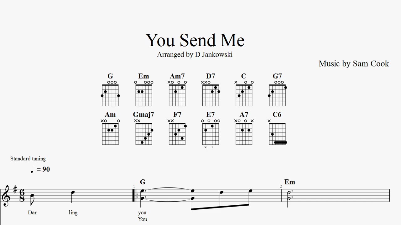 How to play You Send Me on guitar