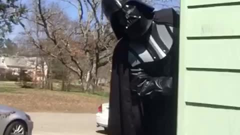 Darth doesn't like skateboarders