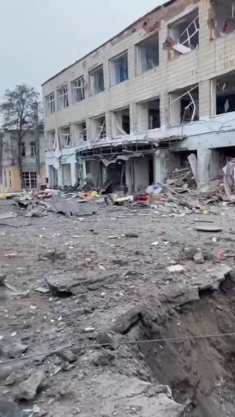 The consequences of shelling and strikes in Akhtyrka in the Sumy region