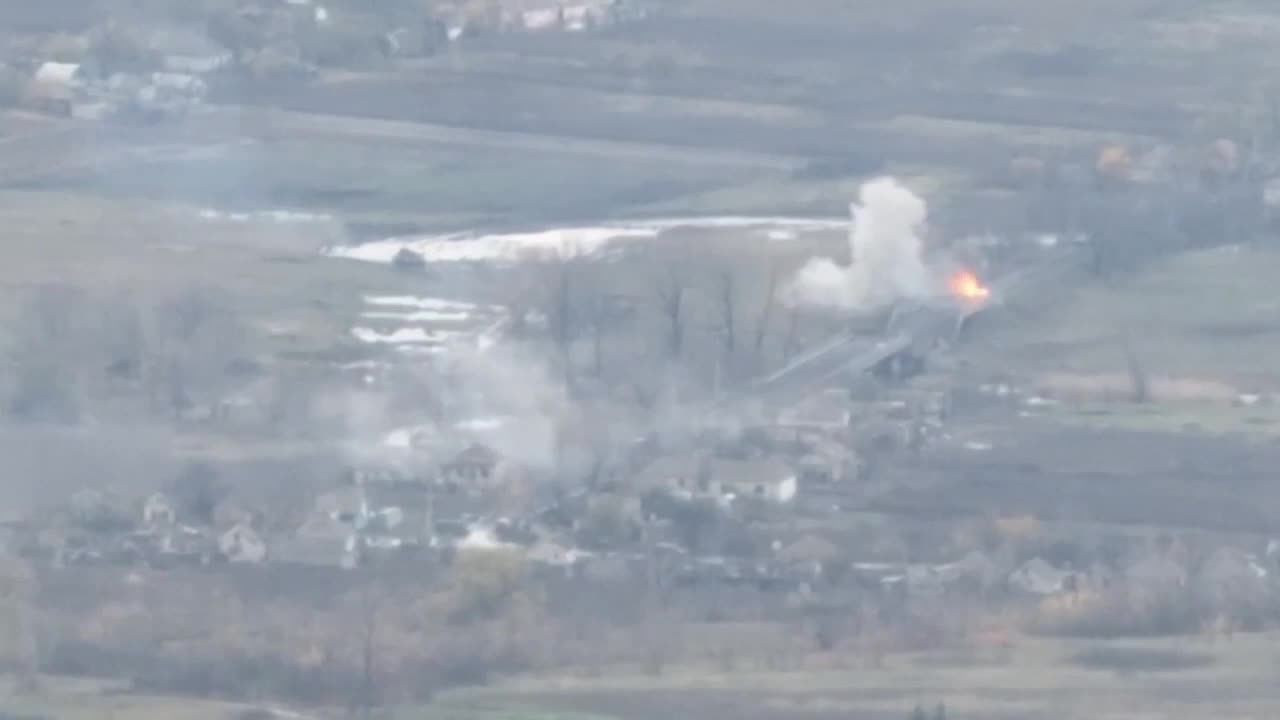 Destruction of V.S.U. vehicle near Torskiy, Donetsk Republic