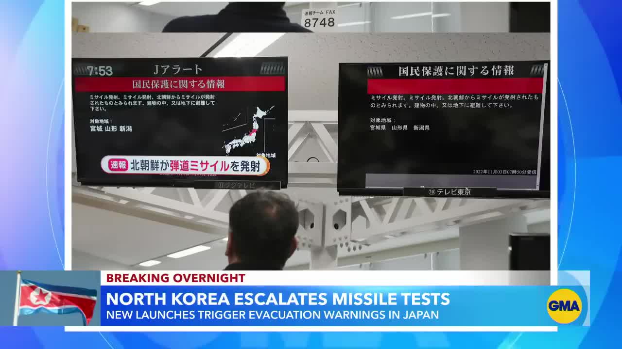 North Korean missile launches trigger evacuation warnings in Japan l GMA