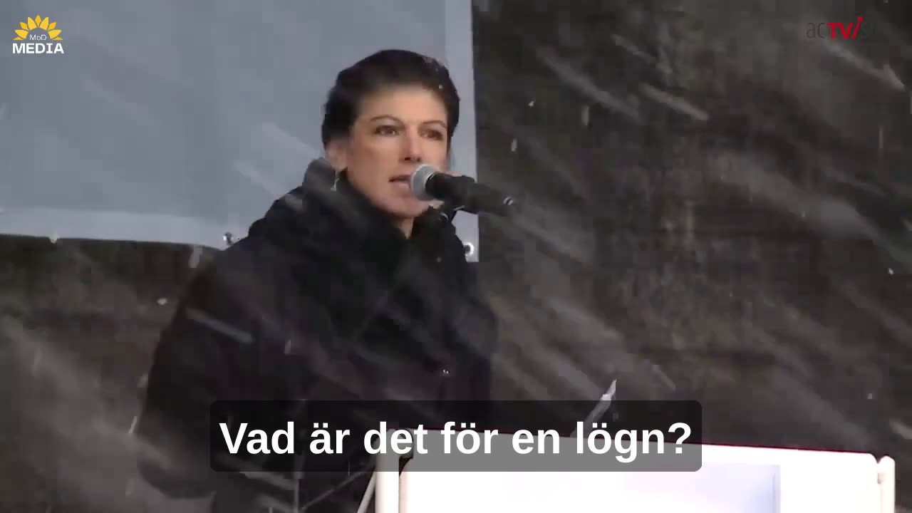 Tal av tyska politikern Sahra Wagenknecht | Diplomati istället för vapen till Ukraina