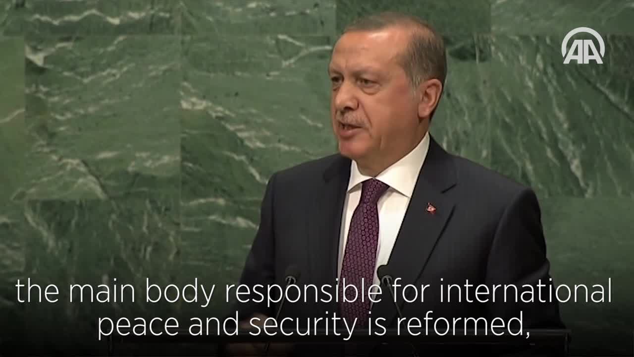 Turkish President Recep Tayyip Erdogan : The world is bigger than Five