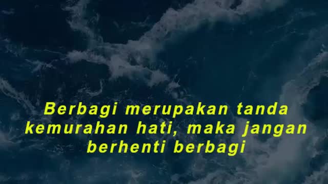 Berbagi merupakan tanda kemurahan hati, maka jangan berhenti berbagi