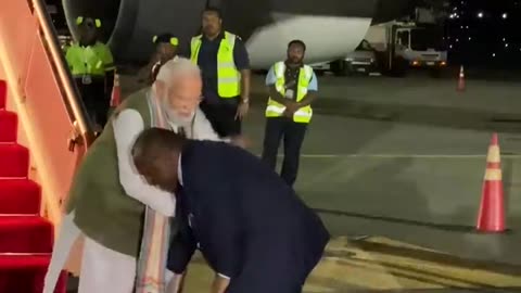 Never seen before visuals! Papua New Guinea PM seeks PM Modi's blessings