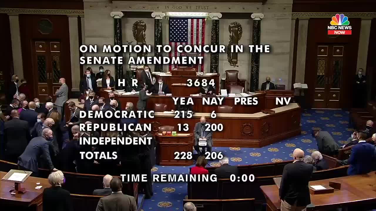 Democrats Celebrate As House Passes Infrastructure Bill.