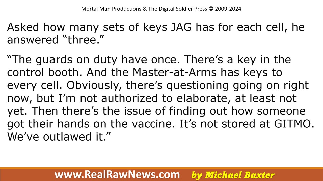 More Vigilante Justice at GITMO CDC Detainee Killed Via Vaccine Overdose in her cell