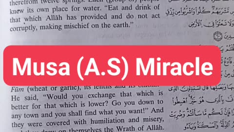 Hazrat Musa (A.S) Miracle