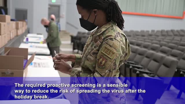 Edwards AFB conducts COVID-19 screening testing for Active Duty Airmen