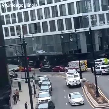 In Chicago, Illinois, the Trump Tower building was cordoned off by police