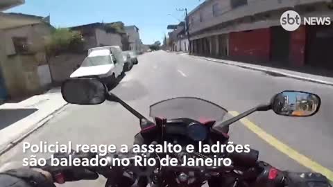 Pm reage a assalto e atira contra ladrões no Rio de Janeiro