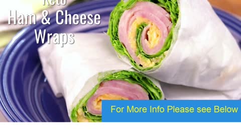 Simple Keto Lunch On The Go 😃 Keto Ham & Cheese Wrap Recipe 😃 Short 1 minute summary!#shorts