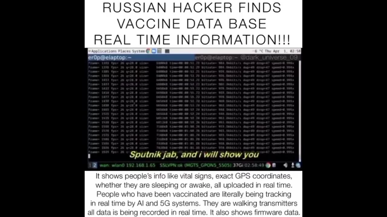 Russian Hacker Finds Vaccine Data Base Real Time Information!!! (2022)