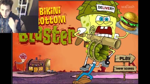 Nickelodeon SpongeBob SquarePants Bikini Bottom Blaster Video Game Level 1 Walkthrough Gameplay