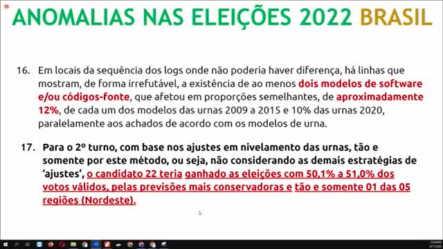 Anomalias nas eleições brasileiras de 2022