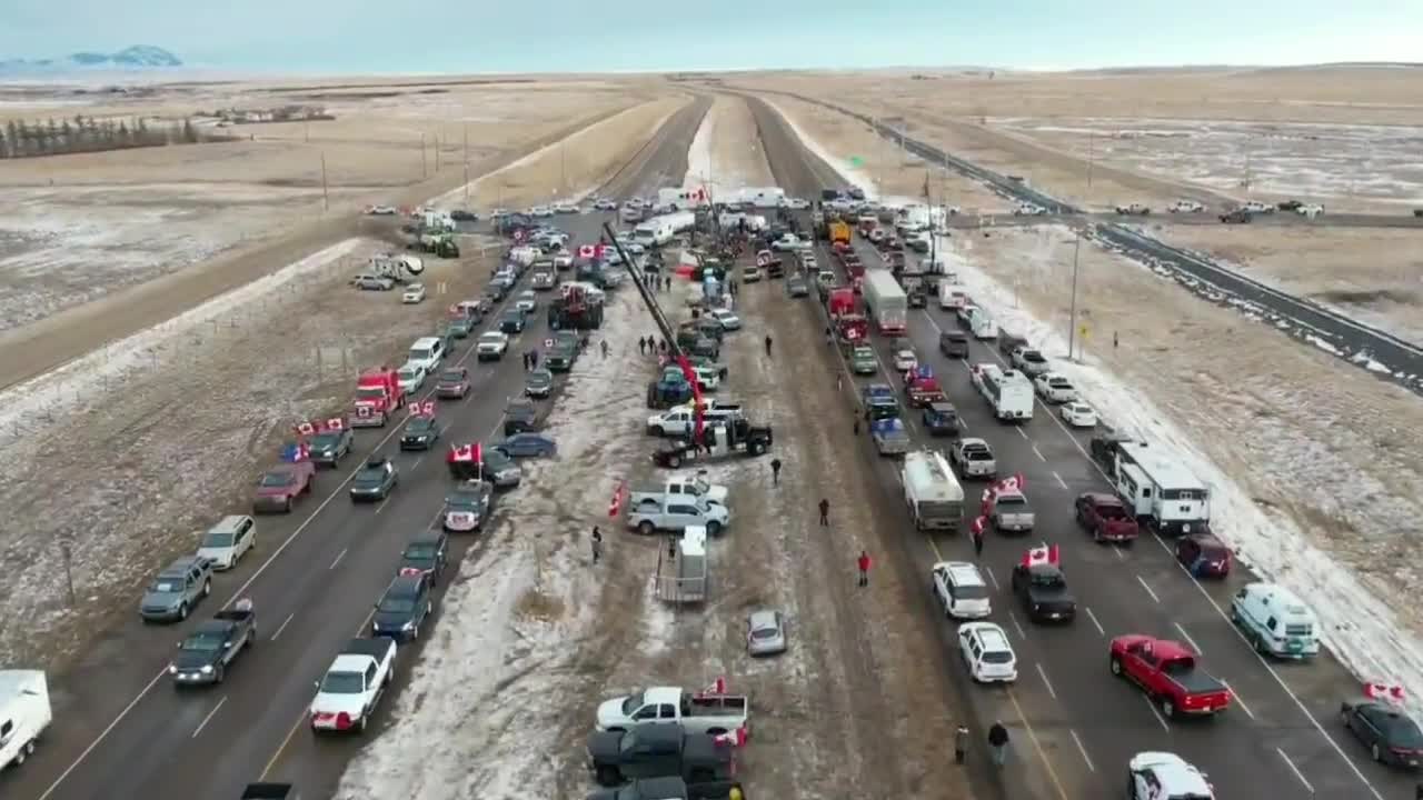 Week later. The Blockade of the US/Canadian border.