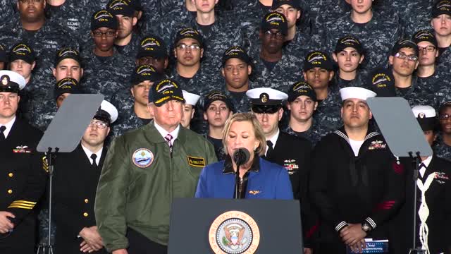 President Trump Visits Pre-Commissioning Unit Gerald R. Ford (CVN 78)