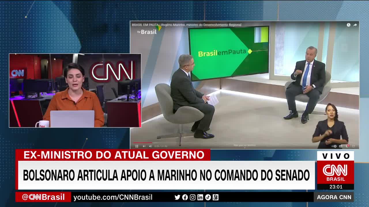 Bolsonaro articula apoio a Marinho no comando do Senado | AGORA CNN