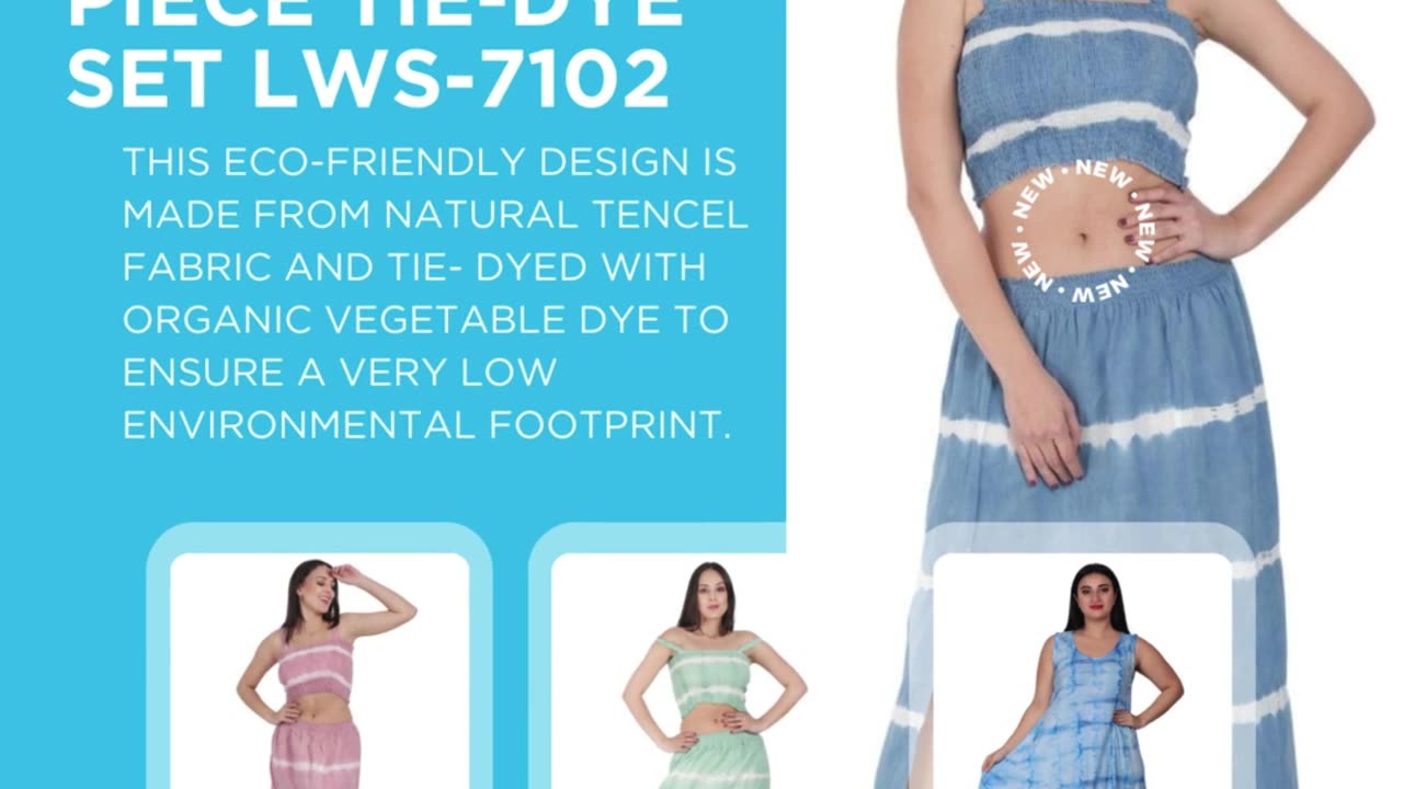 ORGANIC TENCEL 2 PIECE TIE-DYE SET LWS-7102