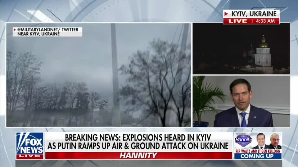 Senator Rubio Joins Hannity to Discuss the Latest on Russia's Invasion of Ukraine