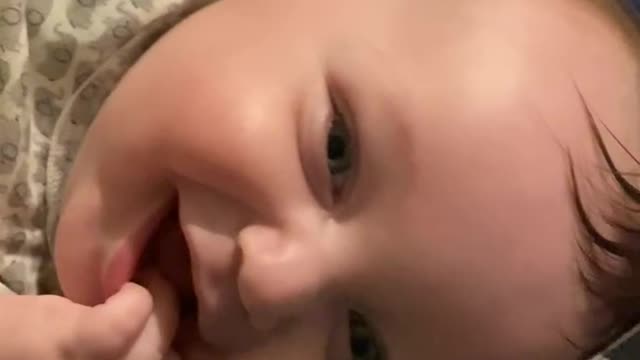 Baby laughing