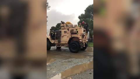 COOL CAR: Rescue Efforts Underway In Californian County Hit By Flooding