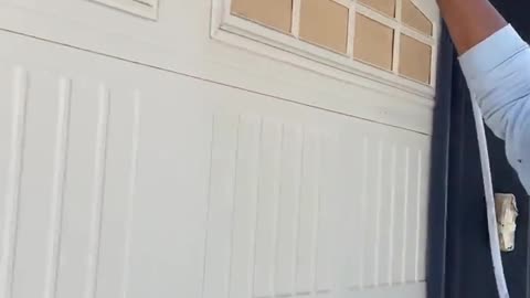 Spray paint Garage door
