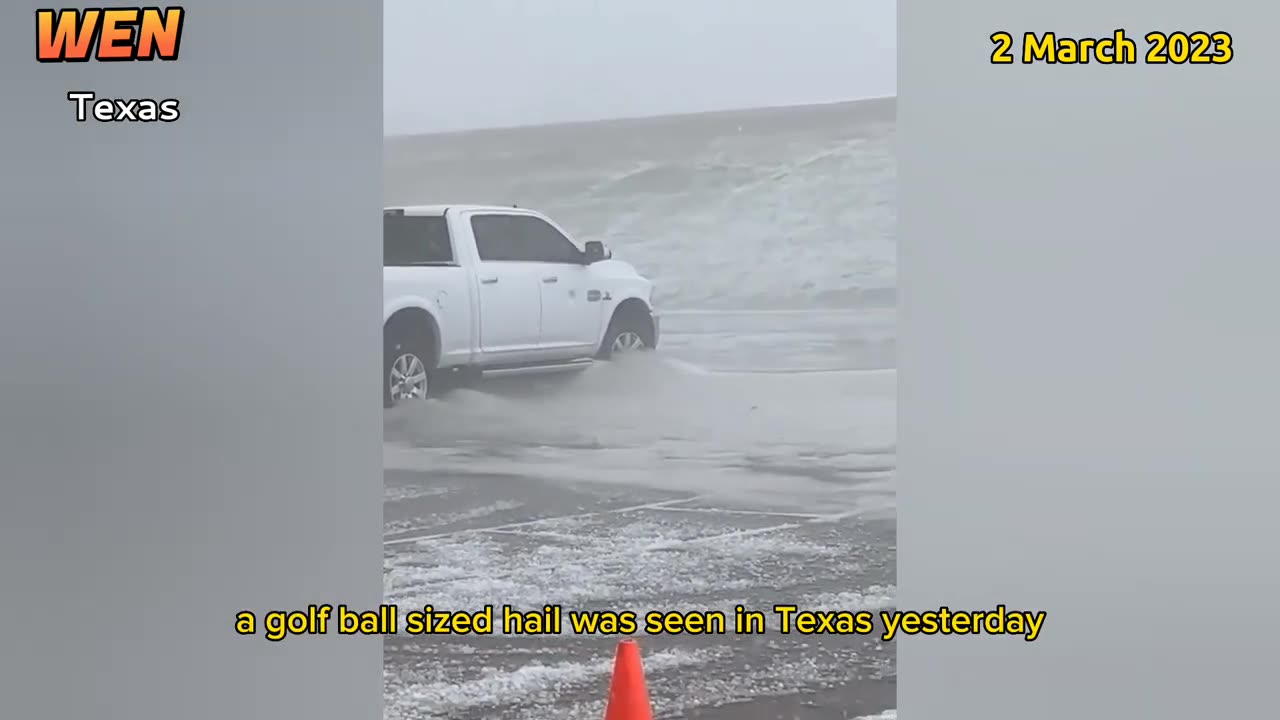 Unbelievable! Footage of heavy hail storm hitting Sherman, Texas 2023!