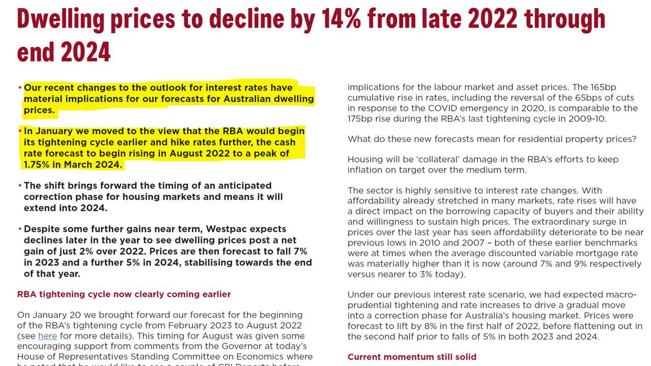 House Prices to Fall by 10–14% in 2023 Australia