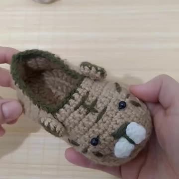 A Crochet Baby Bootie Animal Theme