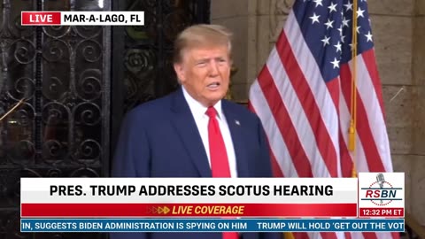 Trump Gives Remarks on Supreme Court Case at Mar-a-Lago