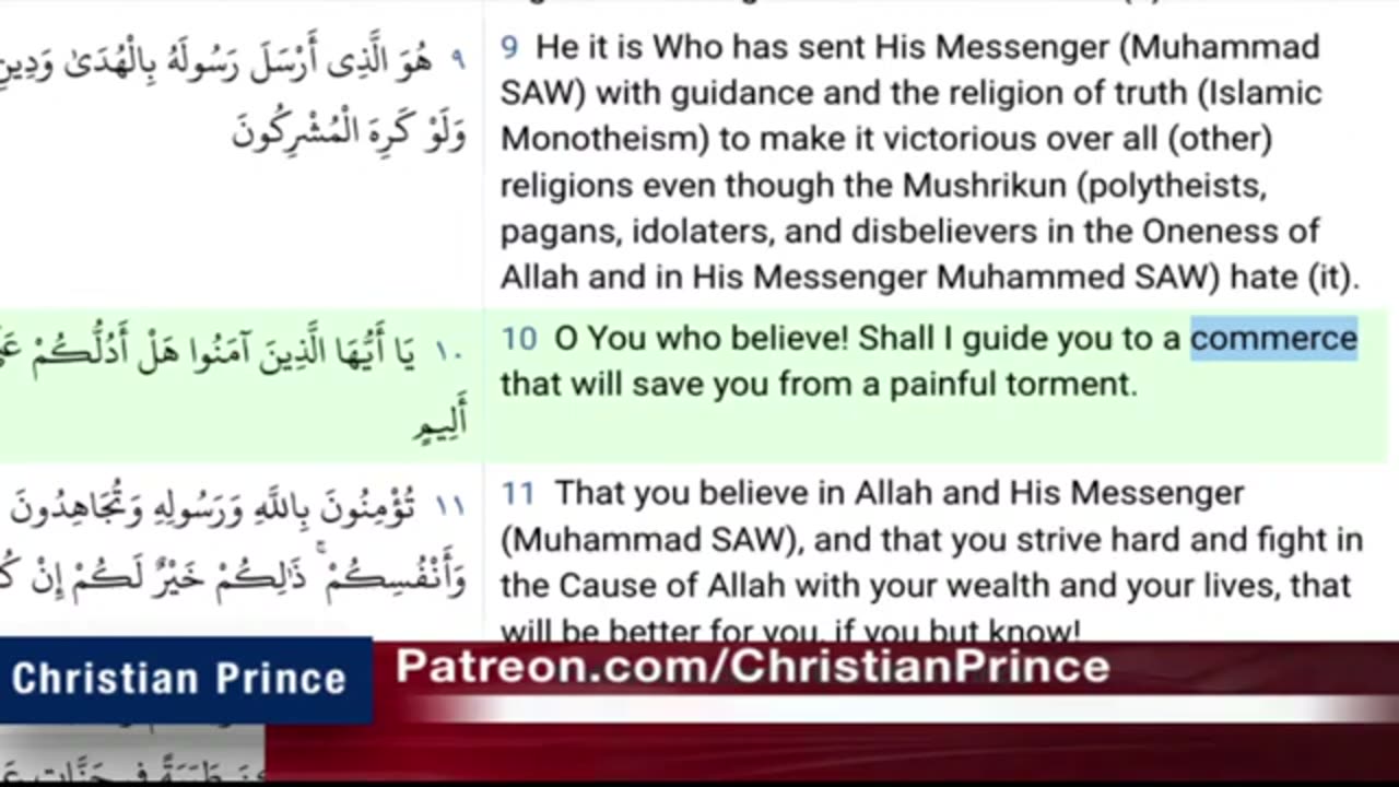 Christian prince Do you know that Allah will give you a reward