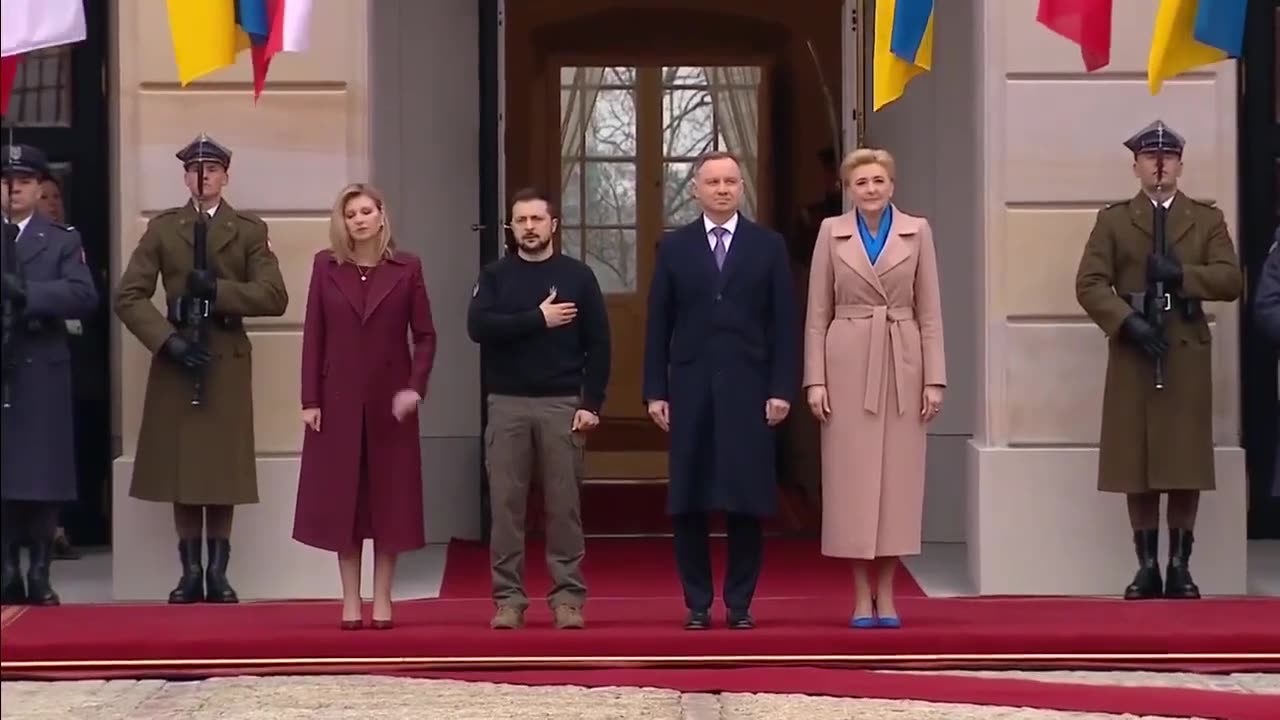 Official ceremony of meeting between Volodymyr Zelenskyy and Andrzej Duda