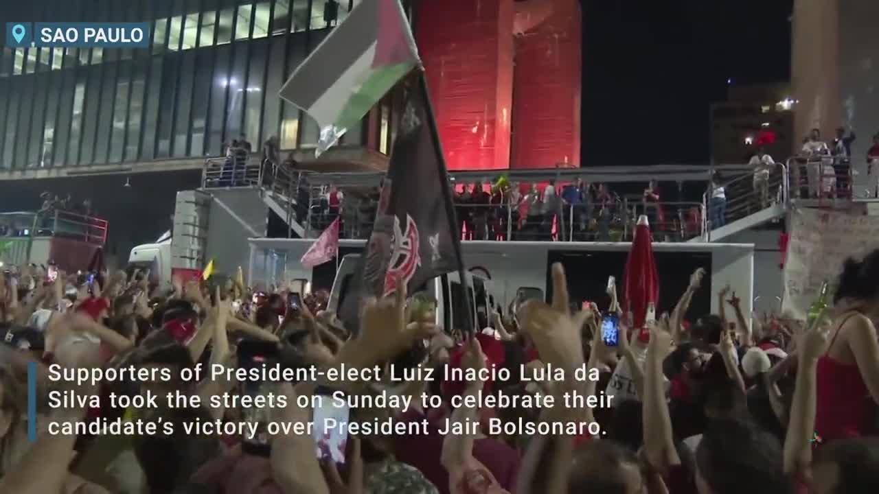 Supporters Of Brazil’s President-Elect Lula da Silva Celebrate Victory Over Bolsonaro