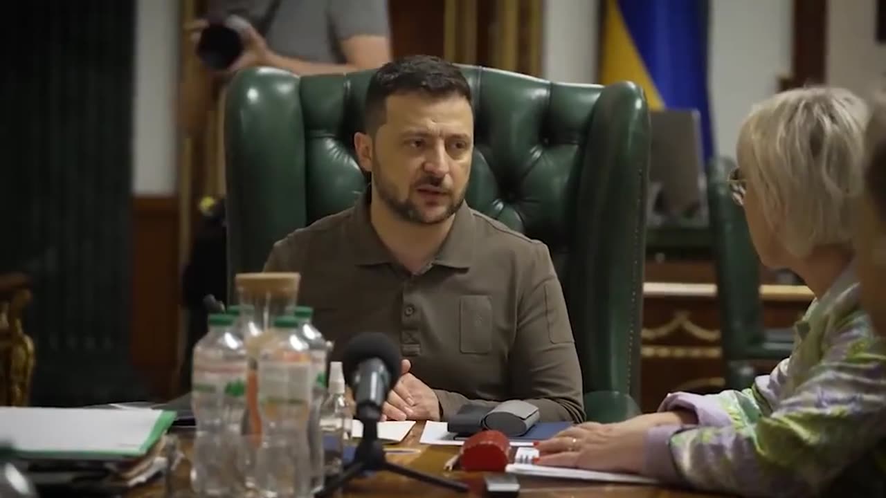 Climate Activist Pretender Greta Thunberg meets Ukraine Fake President Zelensky