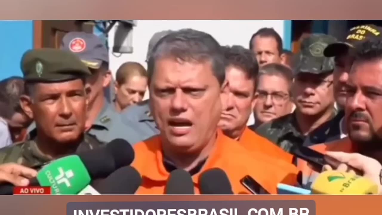 Governador Tarcísio fala sobre reabastecimento de água no litoral norte