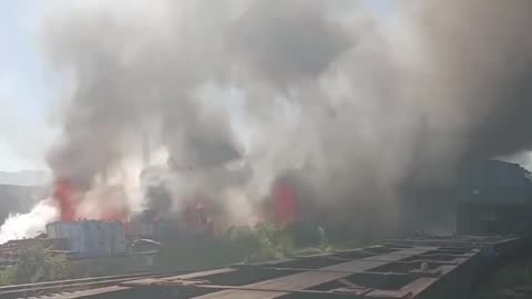 Big fire in Novorossiyk port (Ruzzia)