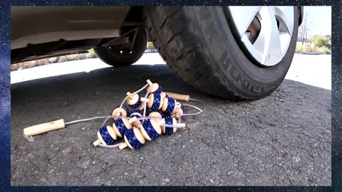 Crushing soft and crunchy things by car 🚗 episode #4
