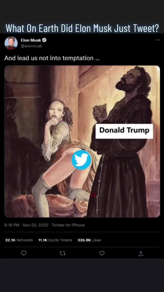 😱 Elon Musk Tweets Risqué Meme For Donald Trump