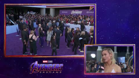 Brie Larson talks Captain Marvel joining the team LIVE from the Avengers Endgame Premiere