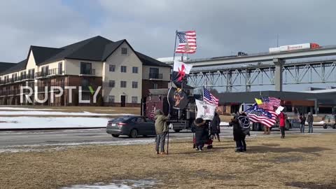 Freedom fighting convoy continue blockades