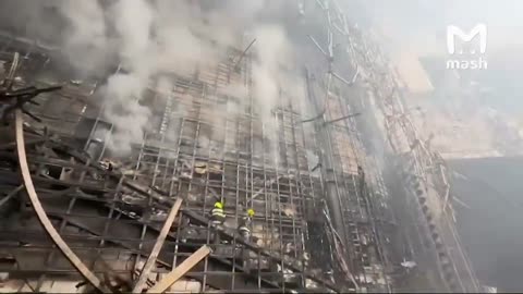 What's left of the Crocus City Hall in Moscow