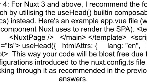 How to set lang attribute on html element with Nuxt