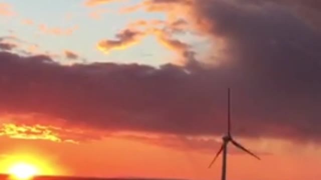 Windmill in the evening